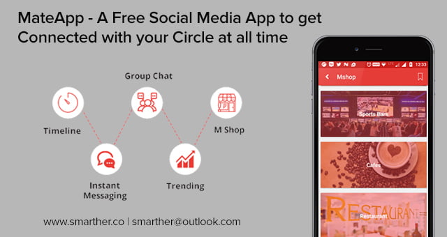 MateApp – A Free Social Media App to get Connected with your Circle at all time