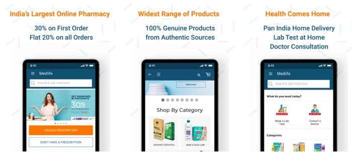 Medlife Online Medicine Delivery App in India