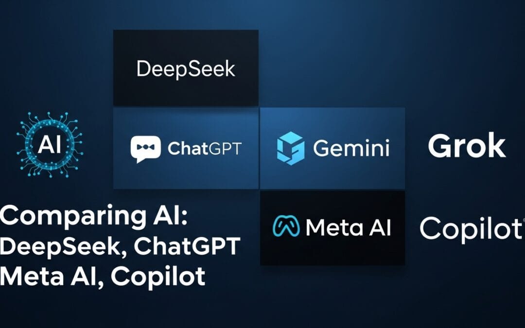 Comparing AI : DeepSeek, ChatGPT,  Grok, Gemini, Meta AI, Copilot