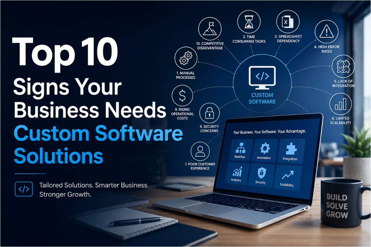 Top 10 Signs Your Business Needs Custom Software solutions